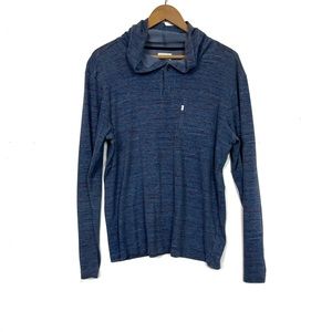 Walker Refinery Mens lightweight  Pullover Blue  Heather Grey Design Sz M